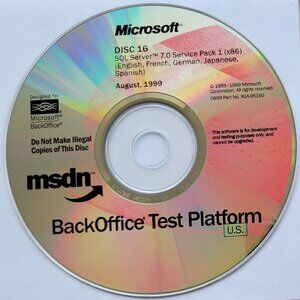 Vintage - Microsoft SQL Server 7.0 Service Pack 1 (x86)